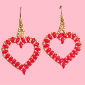 GrandmaMia’s hand beaded Timeless Love Earrings